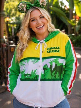 NWT Disney Parks Jungle Cruise Hooded Windbreaker Jacket 2X Disney World
